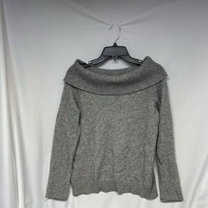Anthropology Gray Off-Shoulder long sleeve viscose Sweater